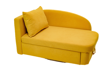 Мягкий диван левый Тедди желтый в Комсомольске-на-Амуре