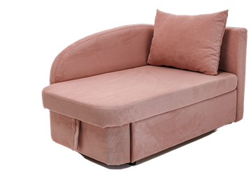 Мягкий диван правый Тедди розовый в Хабаровске