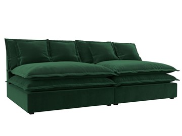 Прямой диван Лига-040, Зеленый (Велюр) в Хабаровске