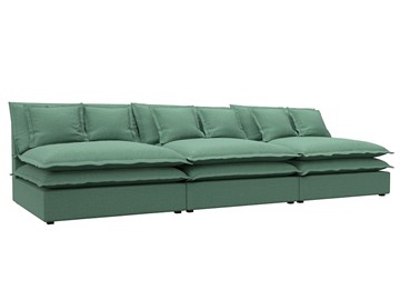Прямой диван Лига-040 Лонг, Амур зеленый (Рогожка) в Хабаровске