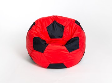 Кресло-мешок Мяч большой, красно-черный в Комсомольске-на-Амуре