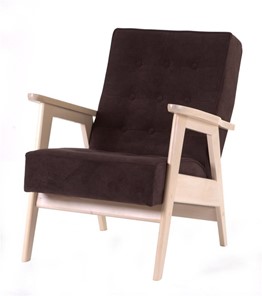 Кресло Ретро (беленый дуб / RS 32 - коричневый) в Хабаровске