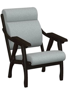 Кресло Вега 10 ткань серый, каркас венге в Хабаровске