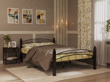 Кровать 2-спальная Гарда 15, 160х200, черная в Хабаровске