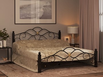 Двуспальная кровать Гарда 3, 160х200, черная в Хабаровске