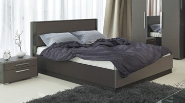 Кровать с подъемным механизмом Наоми 1600, цвет Фон серый, Джут СМ-208.01.02 в Комсомольске-на-Амуре