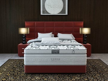 Кровать 2-спальная Орматек Chocolate/Podium M 160х200, Микровелюр (Manhattan Гранатовый) в Хабаровске