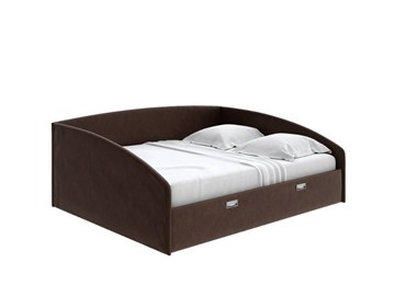 Спальная кровать Bono 160х200, Рогожка (Levis 37 Шоколад) в Хабаровске