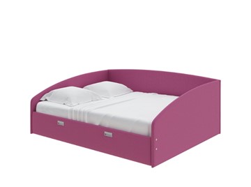 Спальная кровать Bono 160х200, Рогожка (Savana Berry) в Хабаровске
