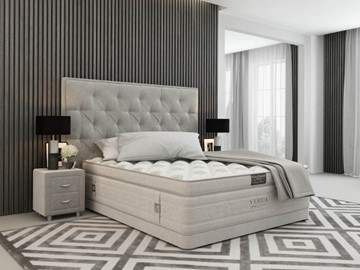 Кровать в спальню Classic Compact/Basement 180х200, Флок (Велсофт Серый) в Хабаровске