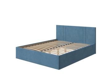 Кровать двуспальная Helix Plus 180х200, Велюр (Monopoly Прованский синий (792)) в Хабаровске