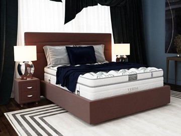 Кровать спальная Modern/Island M 180х200, Флок (Велсофт Спелая слива) в Комсомольске-на-Амуре