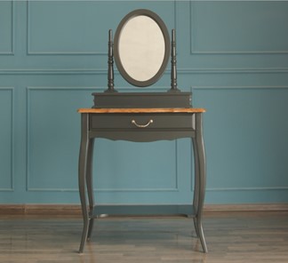 Косметический столик Leontina с зеркалом (ST9321BLK) Черный в Комсомольске-на-Амуре
