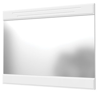 Настенное зеркало Олимп с декоративными планками (белый) в Хабаровске