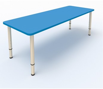 Стол для детей 2-местный  (по одну сторону столешн.) СДО-3 (0-3) синий (МДФ) в Комсомольске-на-Амуре