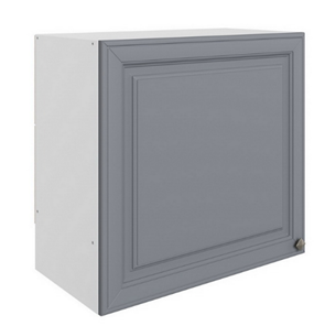 Навесной кухонный шкаф Мишель под вытяжку L600 H566 (1 дв. гл.) эмаль (белый/серый) в Комсомольске-на-Амуре