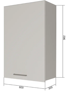 Кухонный шкаф ВС9 60, Сатин/Белый в Хабаровске