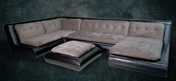 П-образный диван Шад Эвелина со столом-пуфом в Комсомольске-на-Амуре