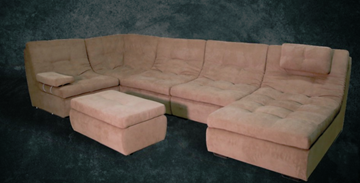 П-образный диван Шад Премьер со столом-пуфом в Комсомольске-на-Амуре