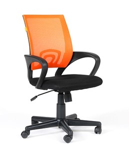 Офисное кресло CHAIRMAN 696 black Сетчатый акрил DW66 оранжевый в Комсомольске-на-Амуре
