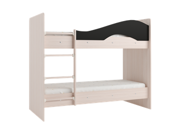 Детская  двухъярусная кровать Мая с 2 ящиками на щитах, корпус Млечный дуб, фасад Венге в Хабаровске - предосмотр 3