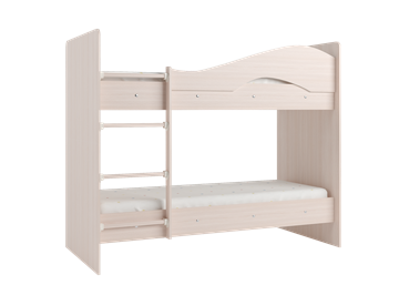 Двухэтажная детская кровать Мая на щитах со шкафом и ящиками, цвет Млечный дуб в Хабаровске - предосмотр 2