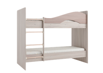 Детская 2-этажная кровать Мая с 2 ящиками на щитах, корпус Шимо светлый, фасад Шимо темный в Хабаровске - предосмотр 2