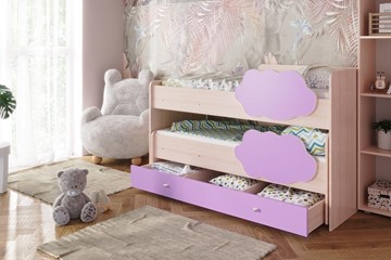 Двухэтажная детская кровать Соник 1.6 с ящиком, Ирис в Комсомольске-на-Амуре