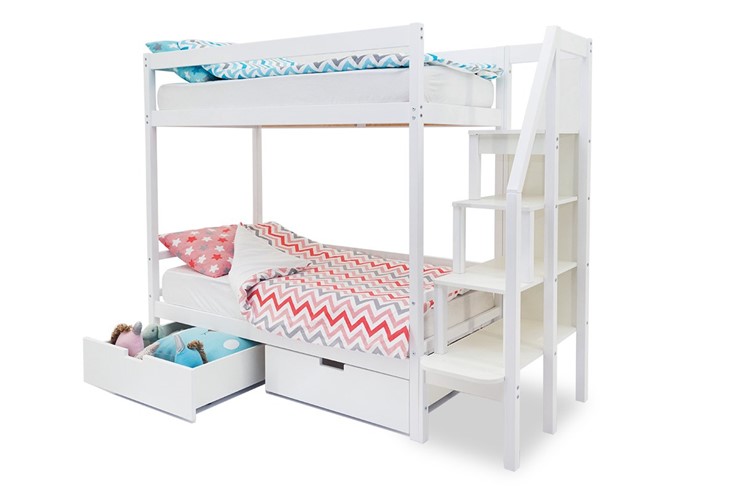 Детская двухэтажная кровать Svogen белый в Хабаровске - изображение 5