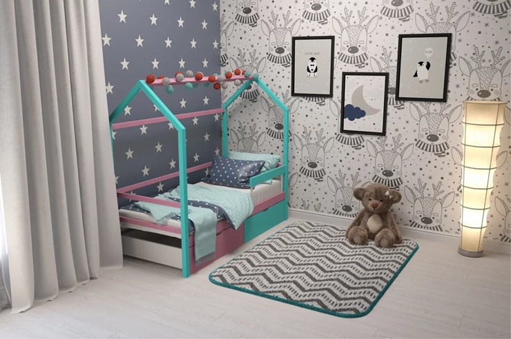 Кровать-домик детская Svogen лаванда-мятный в Хабаровске - изображение 5