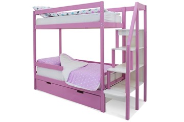 Детская 2-этажная кровать Svogen розовый в Комсомольске-на-Амуре