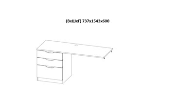 Кровать детская с письменным столом и шкафом POLINI Kids Simple Белый / Бетон в Хабаровске - предосмотр 9