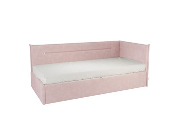 Кровать в детскую 0.9 Альба (Тахта), нежно-розовый (велюр) в Комсомольске-на-Амуре
