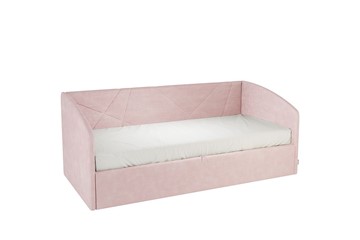 Кровать в детскую 0.9 Бест (Софа), нежно-розовый (велюр) в Комсомольске-на-Амуре