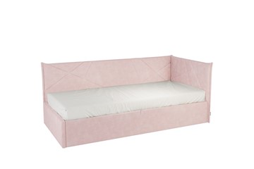 Кровать в детскую 0.9 Бест (Тахта), нежно-розовый (велюр) в Комсомольске-на-Амуре