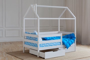 Кровать детская Домик с ящиками, цвет белый в Комсомольске-на-Амуре - предосмотр 2