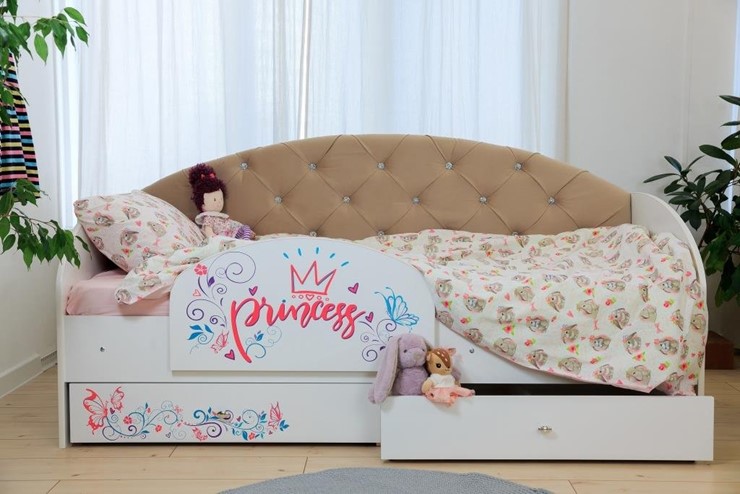 Кровать детская Эльза с бортиком, Бежевый (латы) в Хабаровске - изображение 5