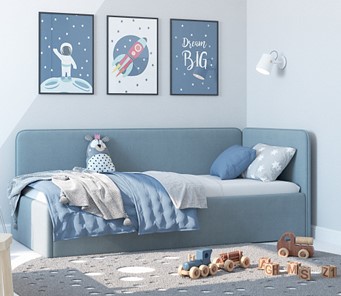 Детская кровать Leonardo голубой 160х70 в Хабаровске - предосмотр 4