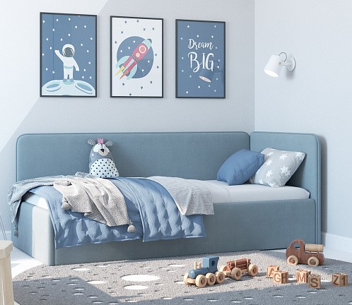 Детская кровать Leonardo голубой 160х70 в Хабаровске - изображение 4
