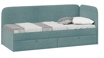 Подростковая кровать Молли тип 1 (80), Микровелюр Scandi Indigo 11 в Комсомольске-на-Амуре