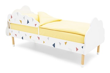 Кровать в детскую Stumpa Облако "Треугольники желтый, синий, розовый" в Хабаровске