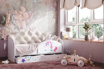Детская кровать с бортиками Звездочка с бортиком, Бежевый в Комсомольске-на-Амуре