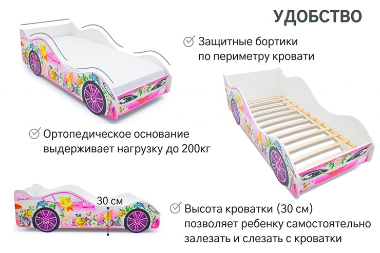 Кровать-машина детская Фея в Хабаровске - изображение 4