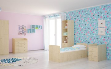 Кроватка детская с комодом POLINI Kids Simple 1100 Натуральный в Хабаровске - предосмотр 4