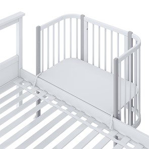 Кроватка-трансформер POLINI Kids Simple 120 Белый / Серый в Хабаровске - предосмотр 4