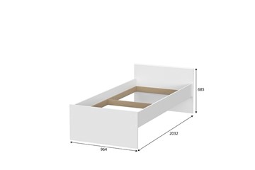 Выкатная кровать для детей Токио, белый текстурный (одинарная (0,9х2,0) + выкатная) в Комсомольске-на-Амуре - предосмотр 3