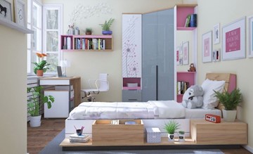 Детская спальня Урбан Набор 3, розовый в Комсомольске-на-Амуре