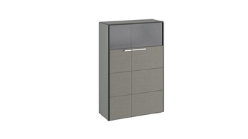 Распашной шкаф Наоми комбинированный двухстворчатый, цвет Фон серый, Джут ТД-208.07.29 в Хабаровске