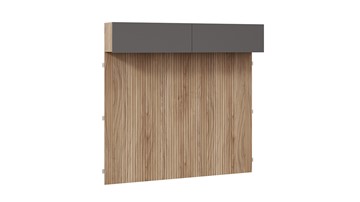 Настенный шкаф с декоративными панелями Порто (366) СМ-393.21.023-24 (Яблоня Беллуно/Графит софт) в Хабаровске