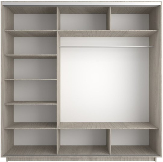 Шкаф 3-дверный Экспресс (Комби) 2100х600х2200, шимо светлый в Хабаровске - изображение 1